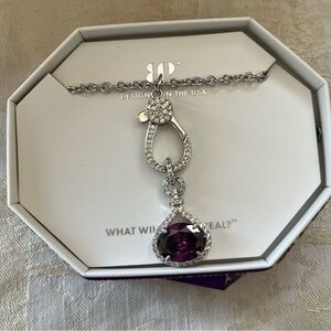 ✨ “We Love A Versatile Queen” Necklace – Amethyst | Rhodium Plated ✨